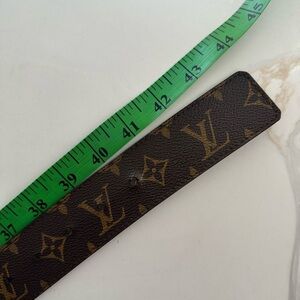 Louis Vuitton Brown and Gold Monogram Belt